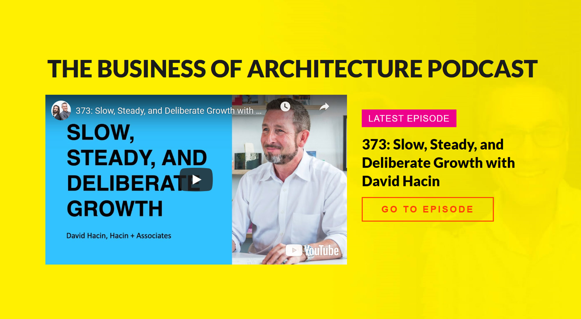 David Hacin Featured on Business of Architecture Podcast