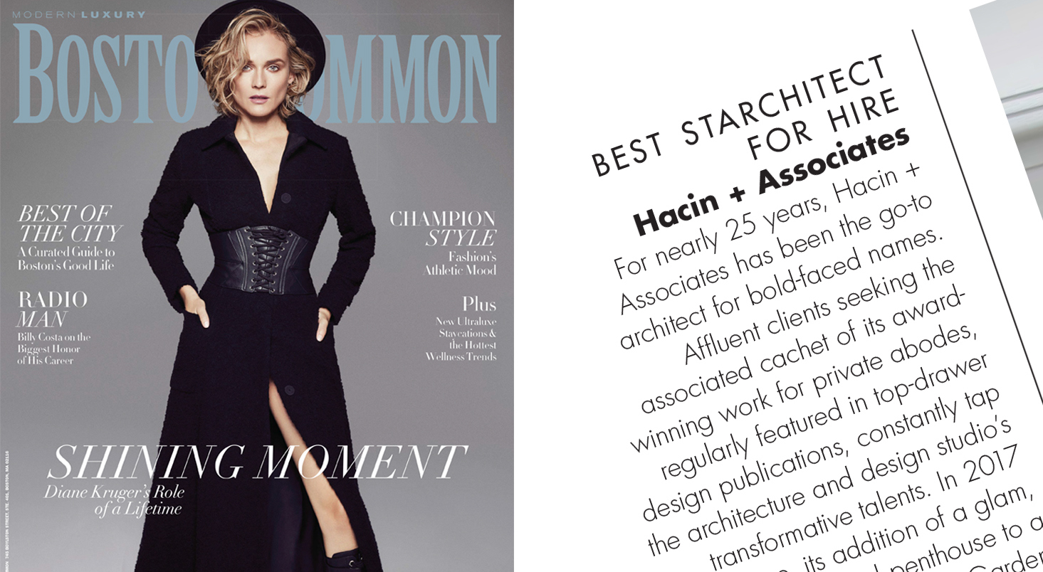 Hacin Named City’s Best Design Studio, Boston Common Magazine