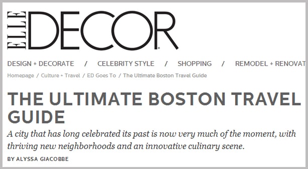 Elle Decor Magazine highlights H+A projects in Boston Feature