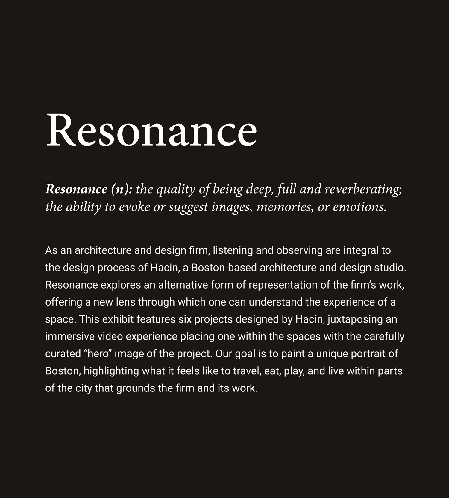 Resonance Text