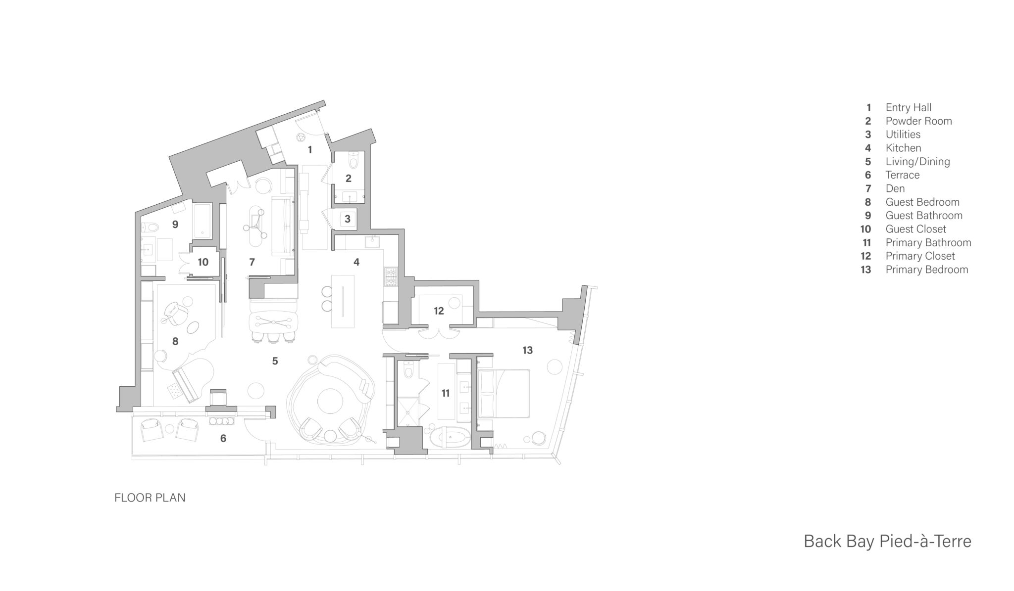 Back Bay Pied-a-Terre Plan