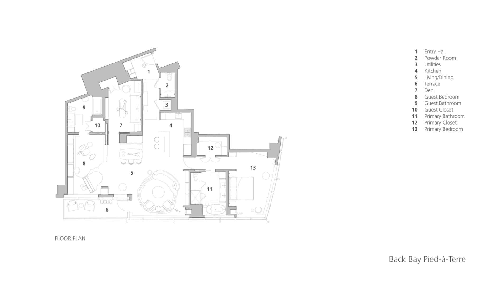 Back Bay Pied-a-Terre Plan