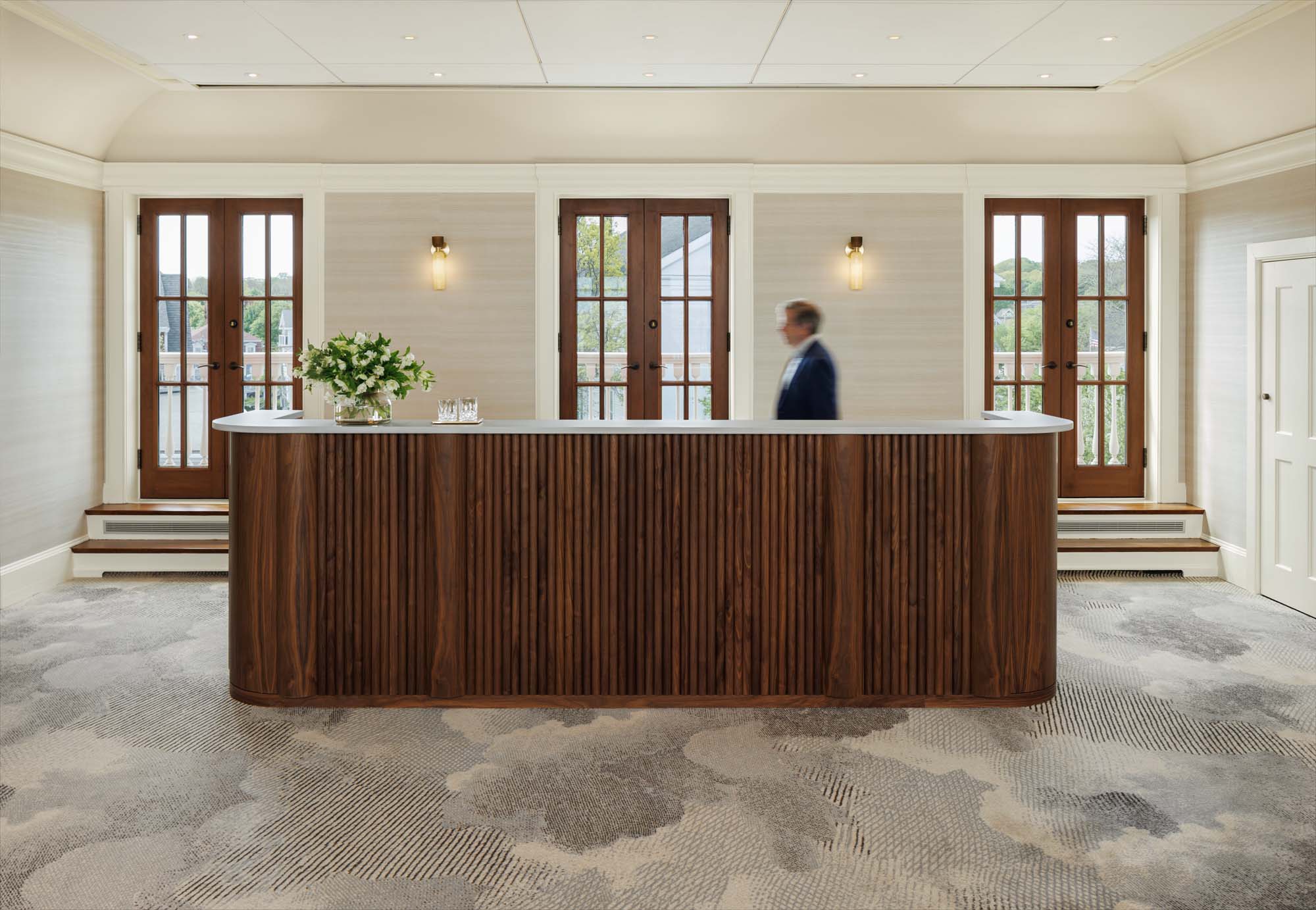 commercial interior design of bar area